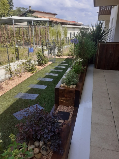 Création d'un jardin privatif dans une résidence 